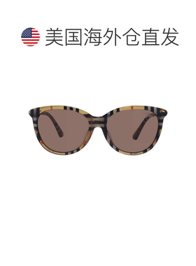 自营Burberry Brown Butterfly Ladies Sunglasses BE4455F 41637