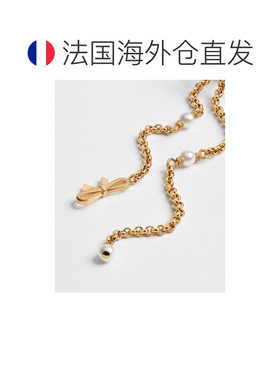 自营欧洲直邮Dior迪奥 CD Mini Bow女士金色/白色【付后1h可退】