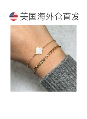 自营the loverySmall Mother of Pearl Single Clover Bracelet -