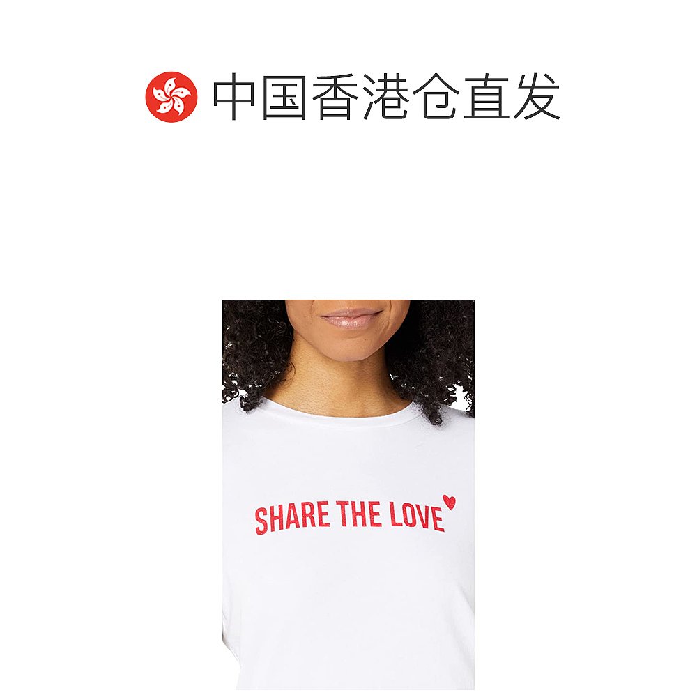 香港直邮潮奢 lamade 女士Share Love Winston Give Back 印花复T - 图1