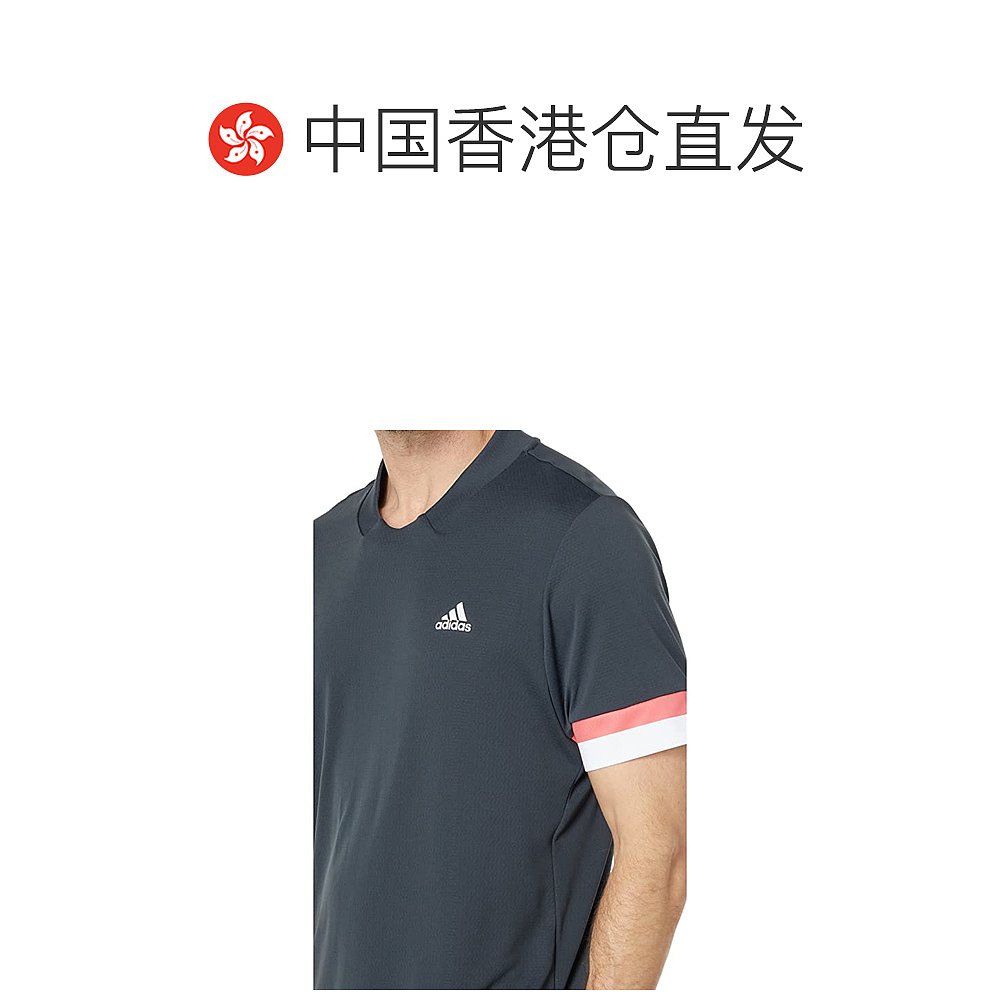 香港直邮潮奢 adidas 阿迪达斯 男士Heat.Rdy Polo衫 - 图1