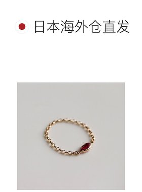 1h可退 日本直邮cui-cui 华丽红宝石 链条戒指 K10YG 756663
