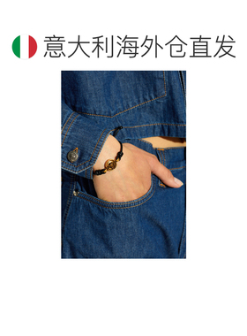 欧洲直邮VERSACE 男士手链手镯 10244821A006371B75J CO 黑色