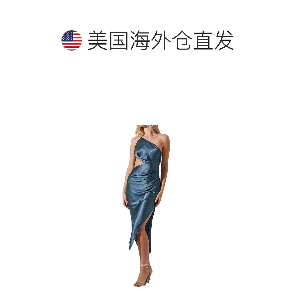 自营 astr the labelMartina 深蓝色连衣裙 - 深蓝色 美国奥莱直 - 图1