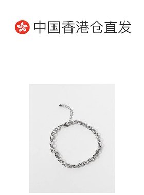 1h可退 香港直邮潮奢 ASOS 男士 设计防水不锈钢切面链环链条手链