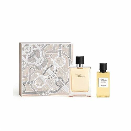 欧洲直邮爱马仕大地香水礼盒淡香100ml+沐浴露40ml+香水15ml正品 - 图0