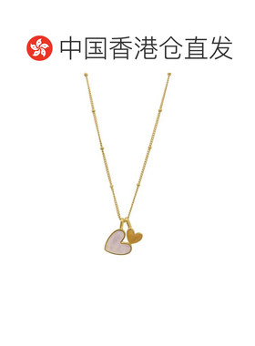 自营adornia抗锈蚀 14k 镀金珍珠母贝心形吊坠项链 - 白色 美国奥