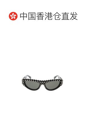 1h可退 香港直邮潮奢 Gucci 古驰 女士 黑色 Cat-Eye Frame 太阳