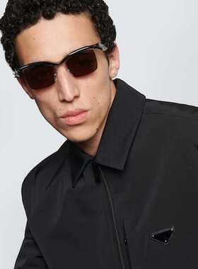 Prada 普拉达 男士 Runway 矩形太阳眼镜