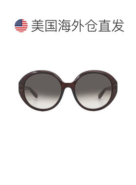 自营Salvatore Ferragamo Grey gradient Oval Ladies Sunglasses