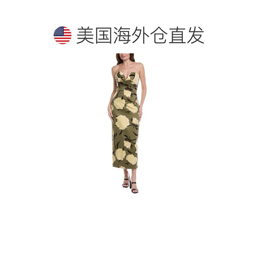 自营Lela Rose Draped Bust Sheath Dress - brown 美国奥莱直发 - 图1