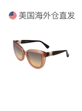 自营Max Mara Plastic Women's Sunglasses - brown 美国奥莱直发