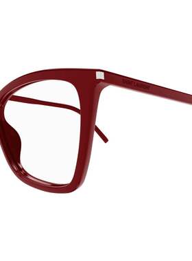 SAINT LAURENT 女士眼镜 SL386015 AW2025 红色 全框平光镜