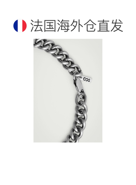 自营欧洲直邮COS 男士银色黄铜锁骨链项链配饰新款