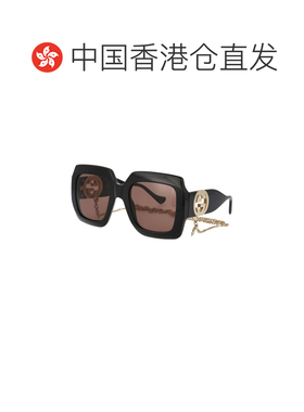 1h可退 香港直邮GUCCI 女士眼镜 GG1022S005 AW2023 黑色 GG1022S