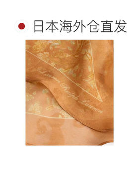 日本直邮Ralph Lauren 花卉丝绸钻石围巾 600红色