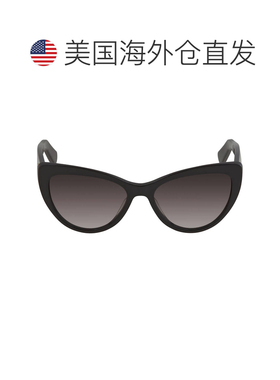 自营Salvatore Ferragamo Grey Cat Eye Ladies Sunglasses SF930