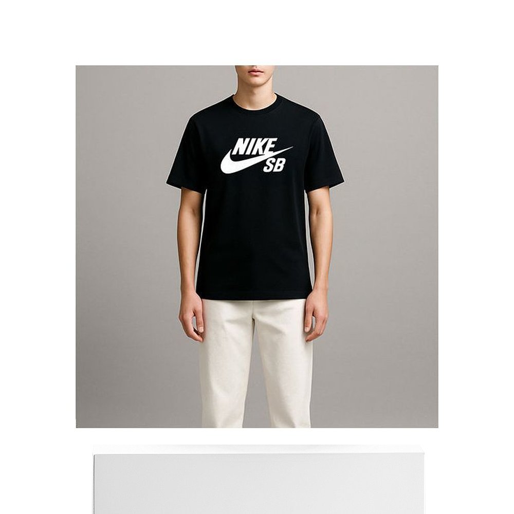韩国直邮NIKE {仅限店内}NIKE SB 徽标短袖 T 恤 短袖 T 恤 黑色 - 图3