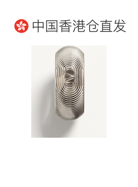 香港直邮VALENTINO 男士戒指 YJ0AM7MET172 SS2025 银色 椭圆形属