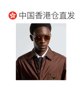 1h可退 香港直邮Prada 普拉达 男士 方框太阳眼镜 metal金属色 舒