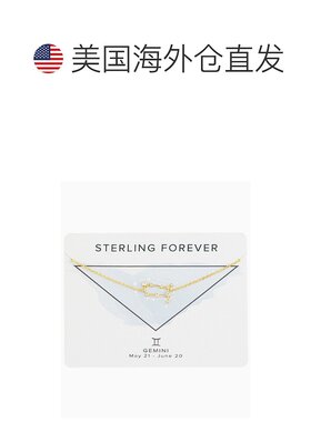 sterling forever精致星座项链 - 金双子座 【美国奥莱】直发礼物