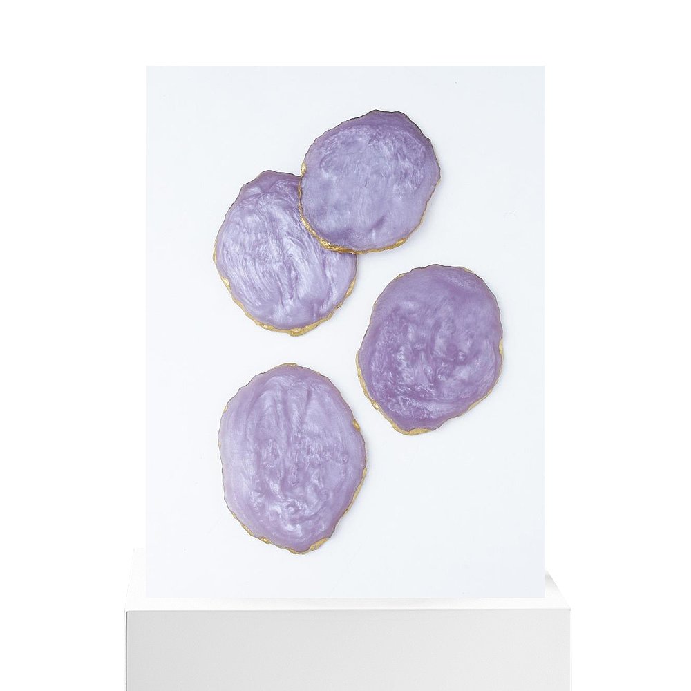 tiramisuResin Coasters - Set of 4 - purple 【美国奥莱】直发 - 图3