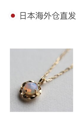 1h可退 日本直邮cui-cui K10YG 黄金项链 镶 opal 澳洲蛋白石 钻0