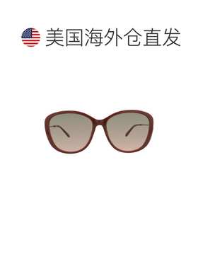 自营chloe圆形框架回收醋酸酯太阳镜-棕色-棕色-绿色 美国奥莱直