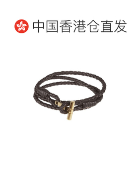 1h可退 香港直邮Tom Ford 汤姆 福特 男士 TOM FORD 黑色皮革手链