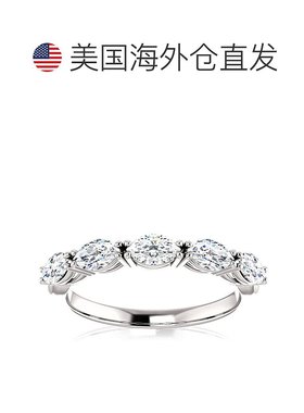 自营 pompeii31 1/2 克拉椭圆形莫桑钻结婚戒指有白色、黄色或玫