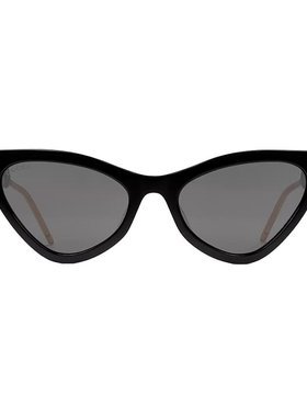 GUCCI/古驰 女款黑色醋纤猫眼造型镜框灰色镜片太阳镜