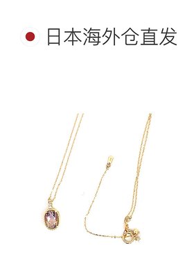 日本直邮(n248766_8) 项链 18k 紫黄晶 钻石吊坠项链 女士单颗紫