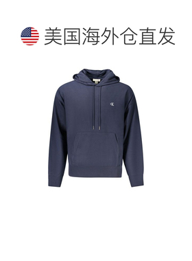 自营Calvin Klein Cotton Men's Men's Hoodie - blue 美国奥莱直