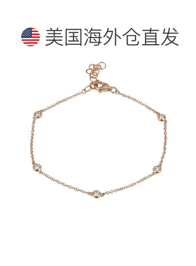 自营sabrina14K Rose Gold Diamond Bezel Bracelet - rose gold