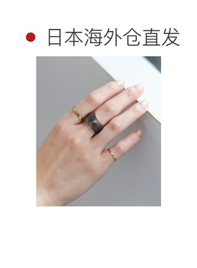 日本直邮ANE MONE 女士 宽版大理石纹透明戒指 DG350008R