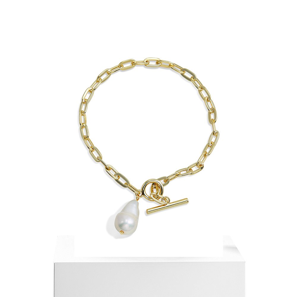 savvy cie jewelsVermeil Baroque Pearl Toggle - yellow 【美国 - 图3