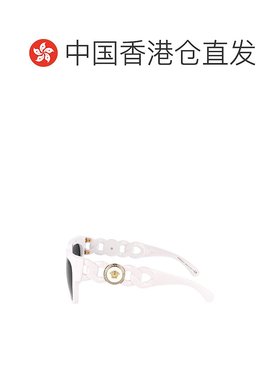 1h可退 香港直邮潮奢 versace 范思哲 女士 白色醋纤太阳眼镜 0VE