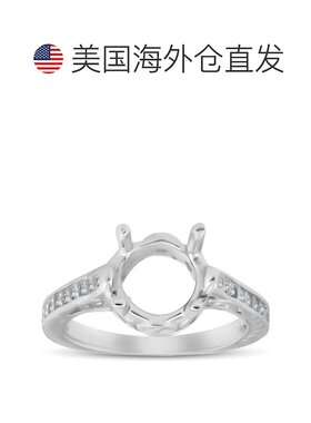 自营 pompeii31/3 克拉复古 14K 白金钻石订婚戒指戒托 - 14k 白