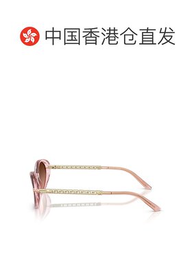 香港直邮VERSACE 女士眼镜 VE446954725M CO 棕色 几何框太阳镜