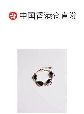 1h可退 香港直邮潮奢 ASOS 女士 setting 设计链条海军蓝人造半宝