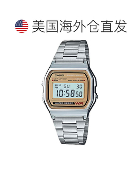自营Casio Men’s Digital Watch with Gold-Toned Dial - A158WE