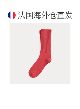 自营欧洲直邮Ralph Lauren拉夫劳伦 男士褐红色棉混纺运动袜袜子
