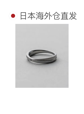 日本直邮ete男士黑钻石交叉戒指 SV925材质 黑色鲁腾镍免费涂层 8