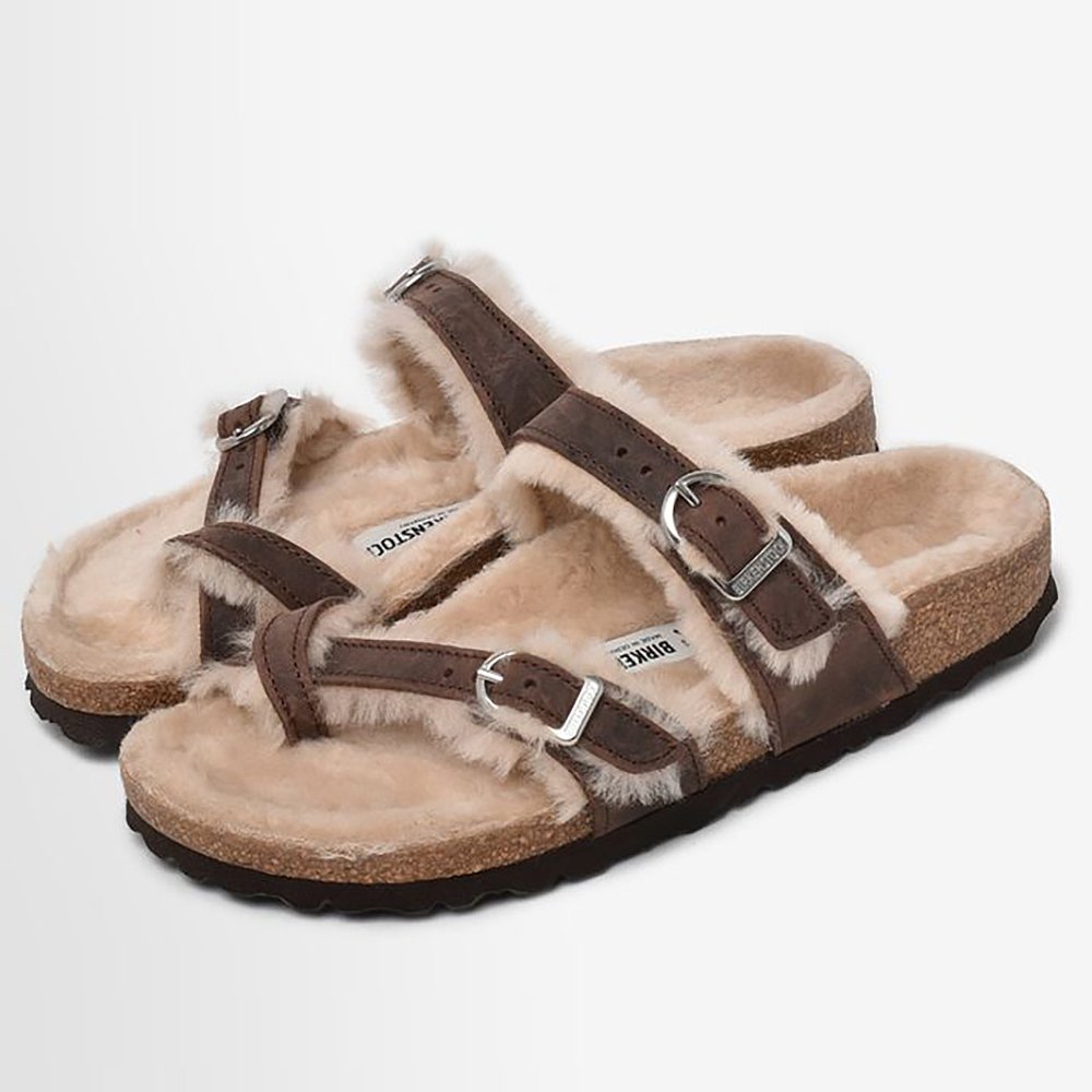 BIRKENSTOCK 凉鞋女式 MAYARI SHEARLING 1020342 鞋休闲 - 图0