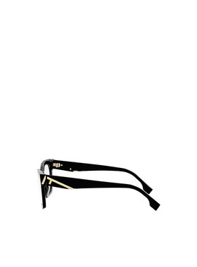 FENDI 女士眼镜 FE50073I001 SS2024 黑色 徽标平光镜