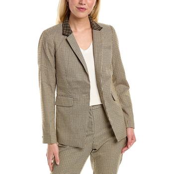 Vince Camuto Lapel Blazer - ຜົມຊື່ສີນ້ຳຕານ