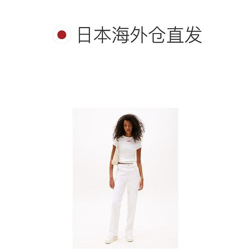 日本直邮TOMMY HILFIGER 修身条纹短袖T恤 [TO3203EW012749]女装 - 图1