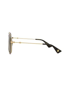 潮奢 Gucci 古驰 女士 Block 织物飞行员太阳眼镜 GG0062S01157