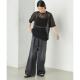 Japan direct mail Wai+ hand washable pleated tulle pullover ແຂນສັ້ນ