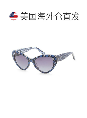 自营Kate Spade女式55mm蓝色图案太阳镜-蓝色图案 美国奥莱直发